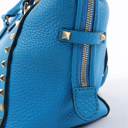 Valentino Garavani Rockstud Leather 2Way Handbag in Blue