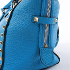 Valentino Garavani Rockstud Leather 2Way Handbag in Blue