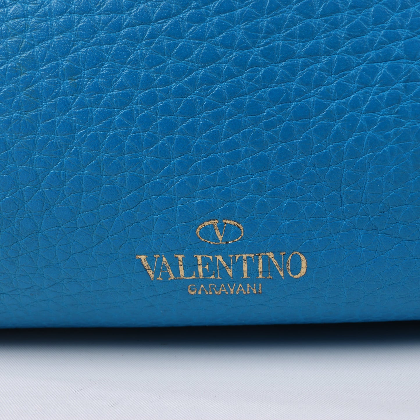 Sac à main Valentino Garavani Rockstud en cuir bleu