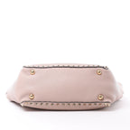 Valentino Garavani Rockstud Leather 2Way Handbag in Dusty Pink