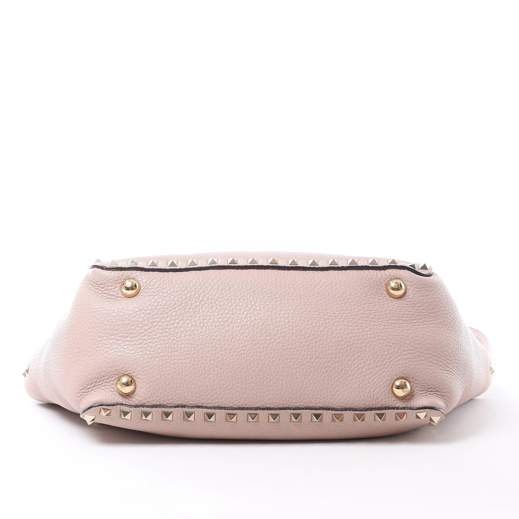 Valentino Garavani Rockstud Leather 2Way Handbag in Dusty Pink