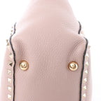 Valentino Garavani Rockstud Leather 2Way Handbag in Dusty Pink
