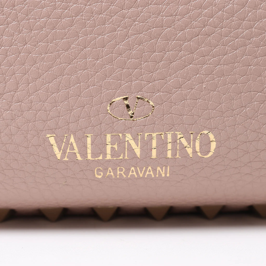 Valentino Garavani Rockstud Leather 2Way Handbag in Dusty Pink