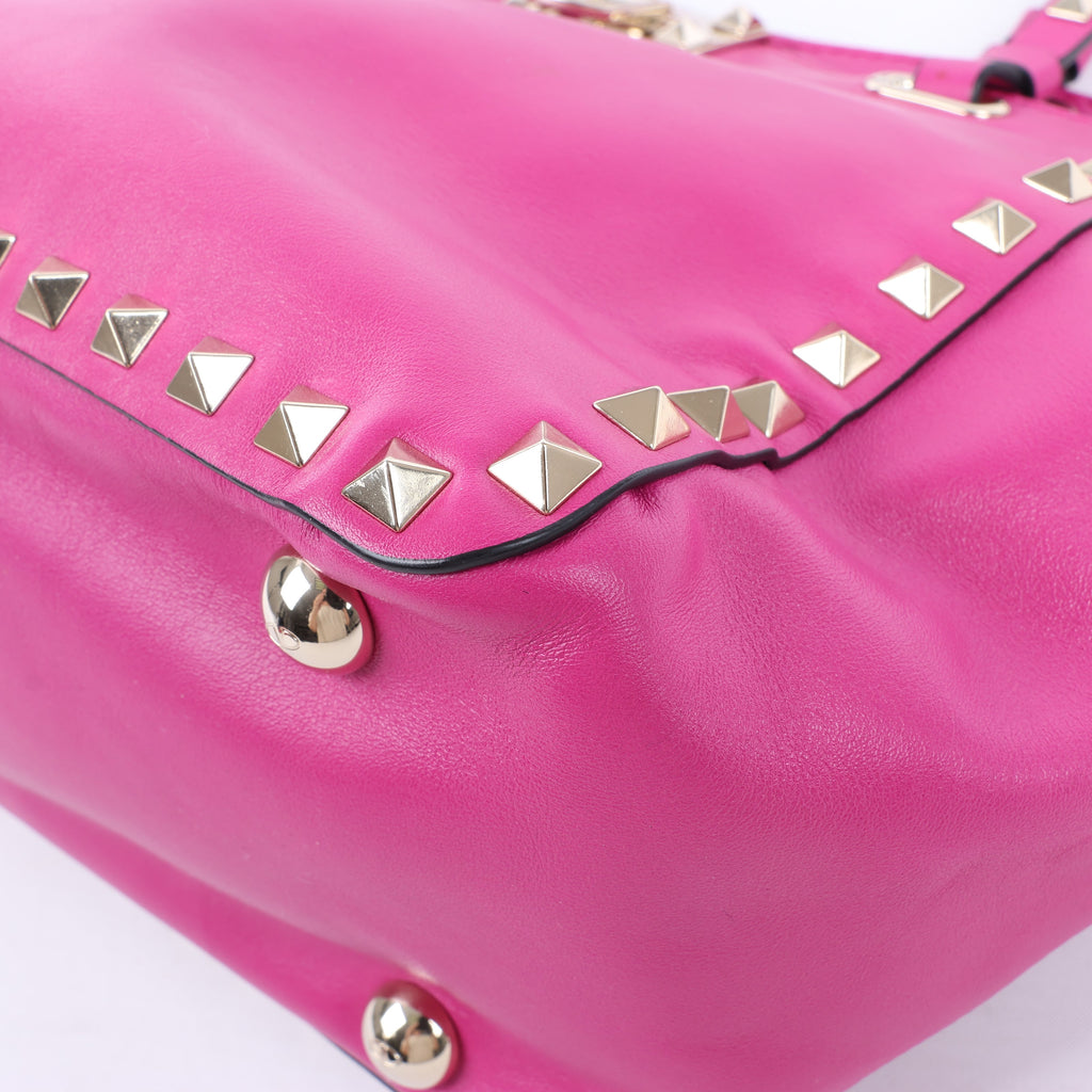 Valentino Garavani Rockstud Leather 2Way Handbag in Pink