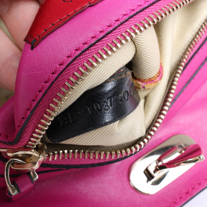 Sac à main Valentino Garavani Rockstud en cuir rose à double compartiment