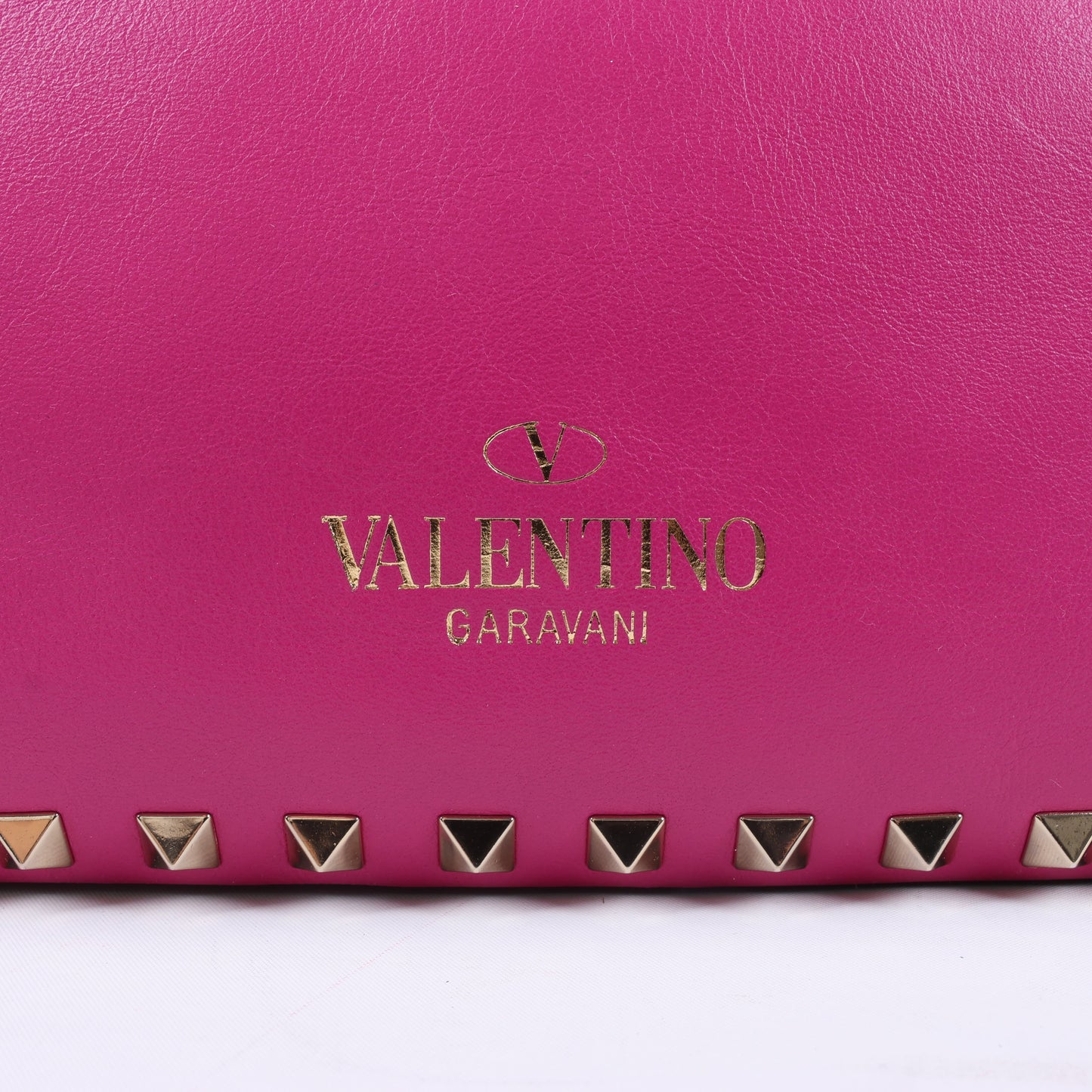 Sac à main Valentino Garavani Rockstud en cuir rose à double compartiment