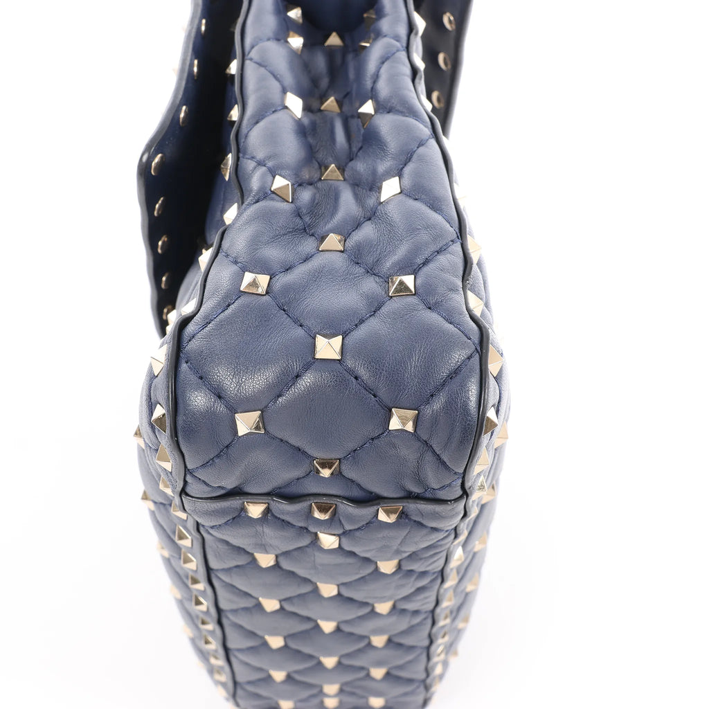 Valentino Rockstud Spike Chain 2Way Shoulder Bag in Navy Blue