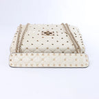 Valentino Garavani Rockstud Leather 2Way Shoulder Bag in White