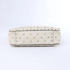 Valentino Garavani Rockstud Leather 2Way Shoulder Bag in White