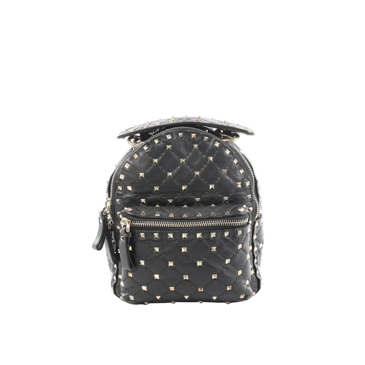 Valentino Garavani Rockstuds Spike Leather 2Way Backpack in Black – Fashion Fox