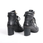 Valentino Garavani Rockstuds Leather Ankle Boots in Black, Size 37 EU