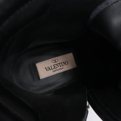 Valentino Garavani Rockstuds Leather Ankle Boots in Black, Size 37 EU