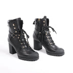 Valentino Garavani Rockstuds Leather Ankle Boots in Black, Size 37 EU
