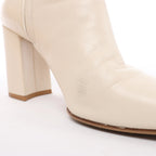 Valentino Garavani Rock Studs Leather Boots in Ivory, Size EU 37
