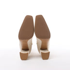 Valentino Garavani Rock Studs Leather Boots in Ivory, Size EU 37