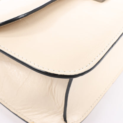 Sac à bandoulière en cuir Valentino Rockstud Glam Lock beige