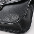 Valentino Rockstud Glam Lock Leather Chain Shoulder Bag in Black