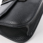 Valentino Rockstud Glam Lock Leather Chain Shoulder Bag in Black