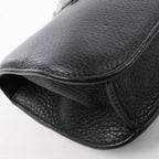 Valentino Rockstud Glam Lock Leather Chain Shoulder Bag in Black