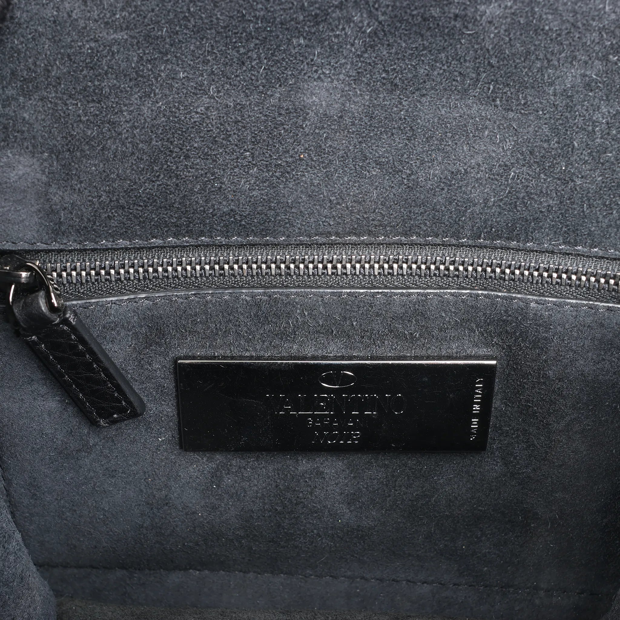 Valentino Rockstud Glam Lock Leather Chain Shoulder Bag in Black