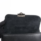 Valentino Rockstud Glam Lock Leather Chain Shoulder Bag in Black