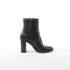 Valentino Garavani Rockstuds Leather Ankle Boots in Black, Size 37.5 EU