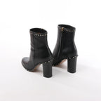 Valentino Garavani Rockstuds Leather Ankle Boots in Black, Size 37.5 EU