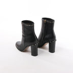 Valentino Garavani Rockstuds Leather Ankle Boots in Black, Size 37.5 EU