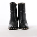 Valentino Garavani Rockstuds Leather Ankle Boots in Black, Size 37.5 EU
