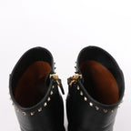Valentino Garavani Rockstuds Leather Ankle Boots in Black, Size 37.5 EU