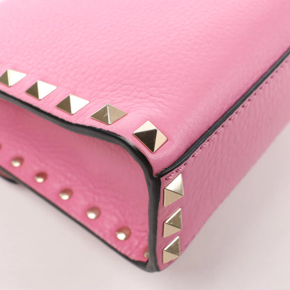 Sac à bandoulière en cuir Rockstud Valentino Garavani en rose