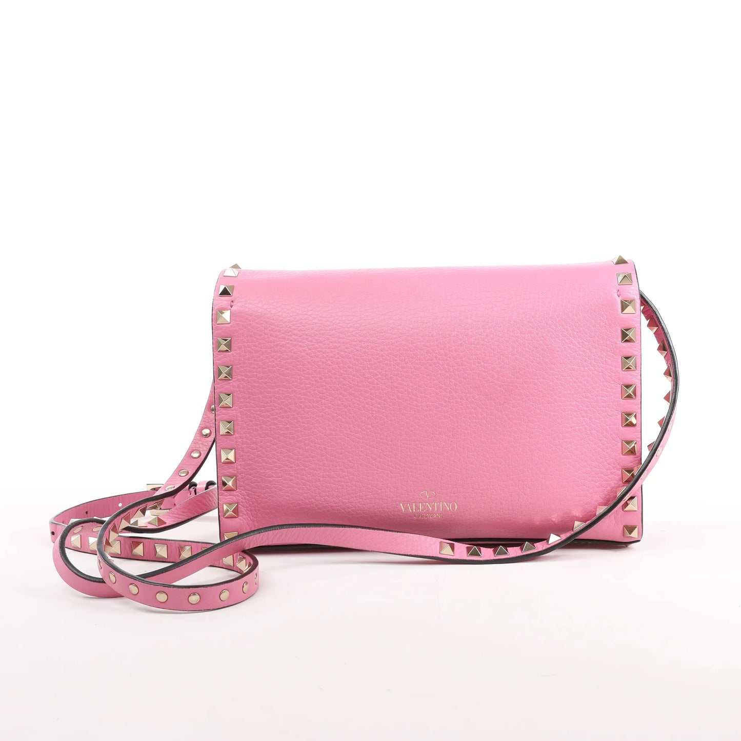 Sac à bandoulière en cuir Rockstud Valentino Garavani en rose