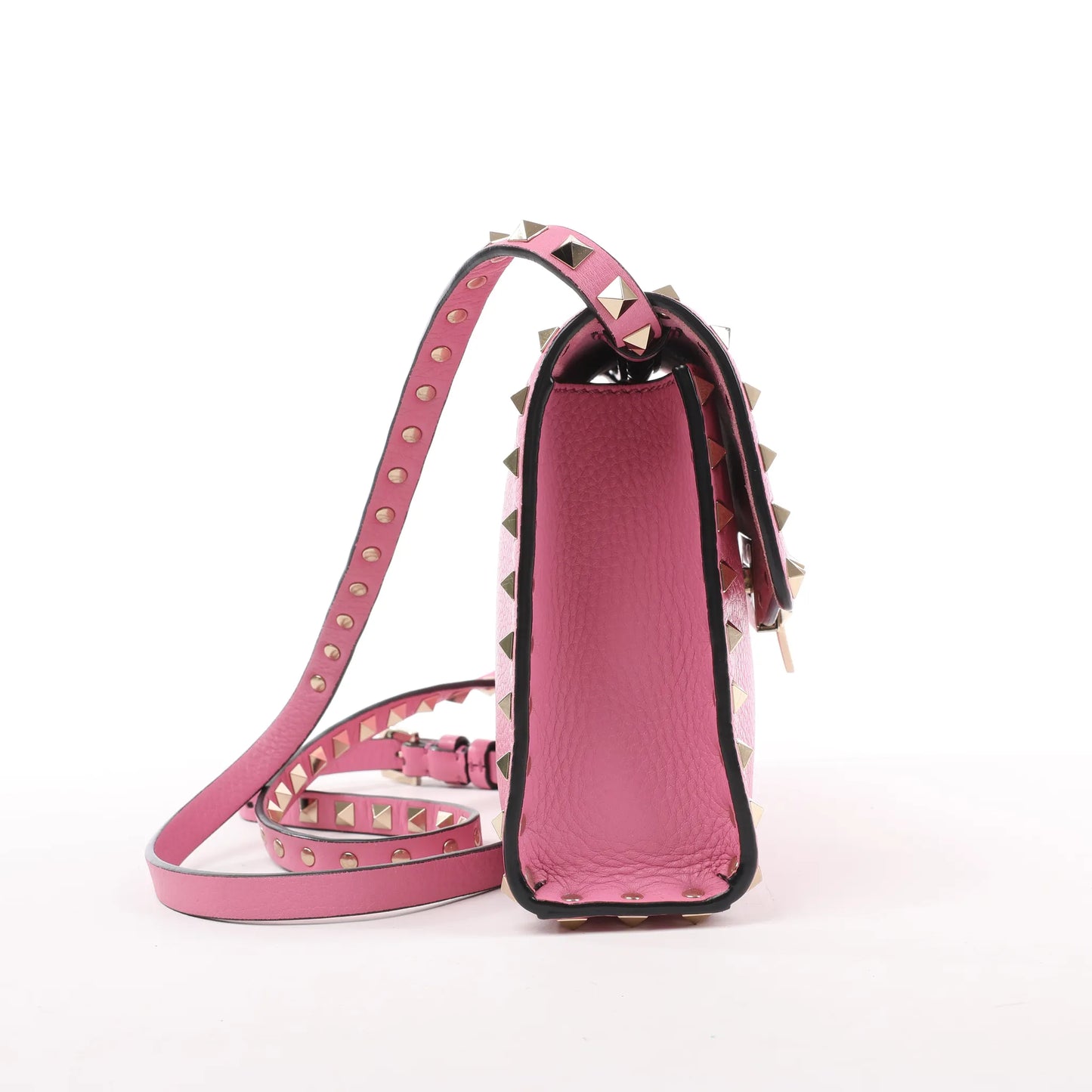 Sac à bandoulière en cuir Rockstud Valentino Garavani en rose