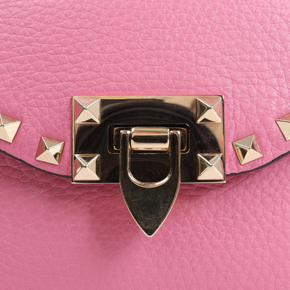 Sac à bandoulière en cuir Rockstud Valentino Garavani en rose