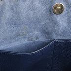 Valentino Garavani Rockstud Leather Shoulder Bag in Navy Blue