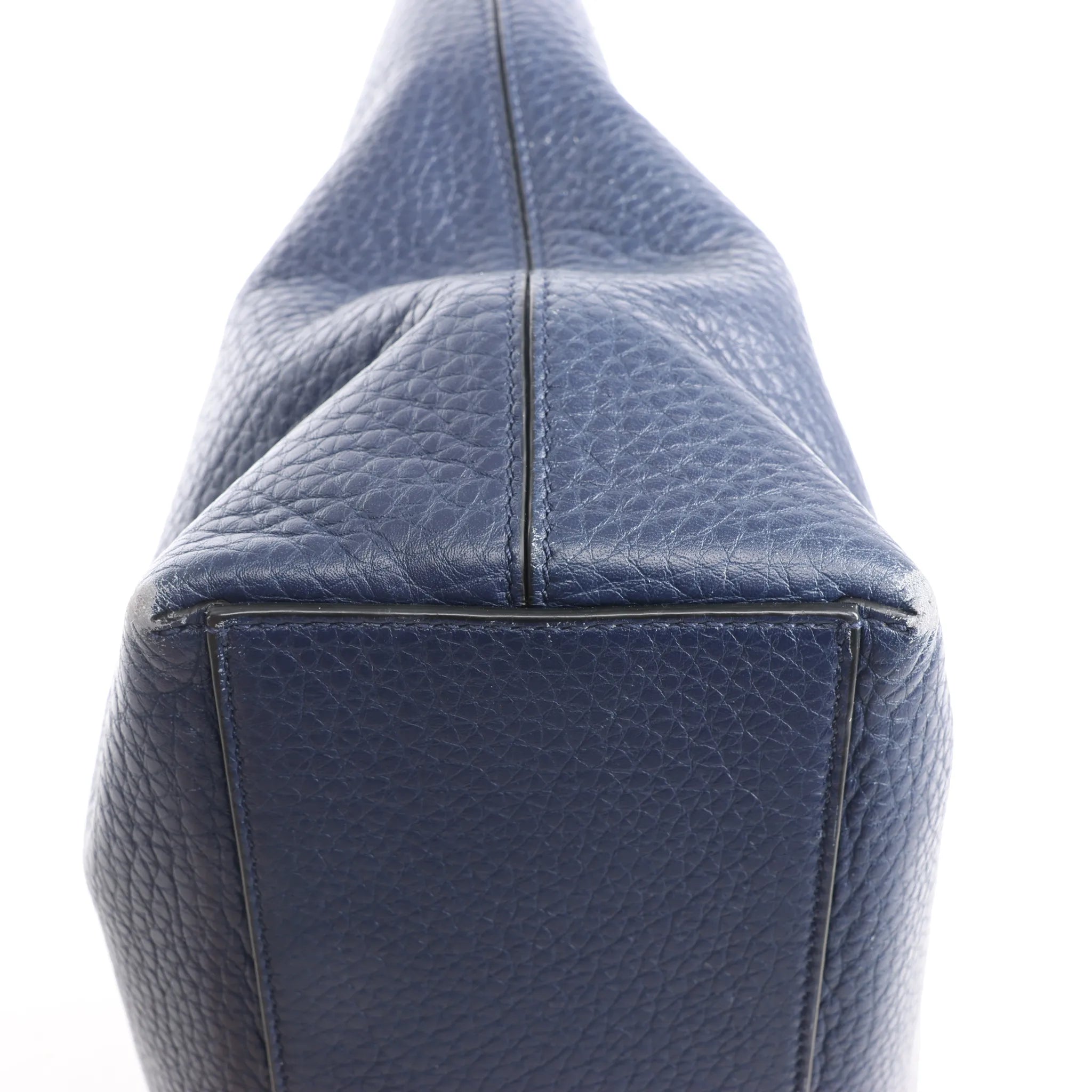 Valentino Garavani Rockstud Leather Shoulder Bag in Navy Blue
