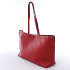 Valentino Garavani Rockstud Leather Shoulder Bag in Red