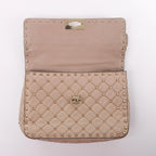 Valentino Rockstud Spike Chain 2Way Shoulder Bag in Beige
