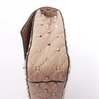 Valentino Rockstud Spike Chain 2Way Shoulder Bag in Beige