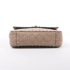 Valentino Rockstud Spike Chain 2Way Shoulder Bag in Beige