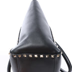 Valentino Garavani Rockstud Leather 2Way Handbag in Black