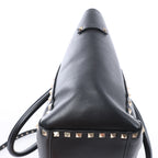 Valentino Garavani Rockstud Leather 2Way Handbag in Black