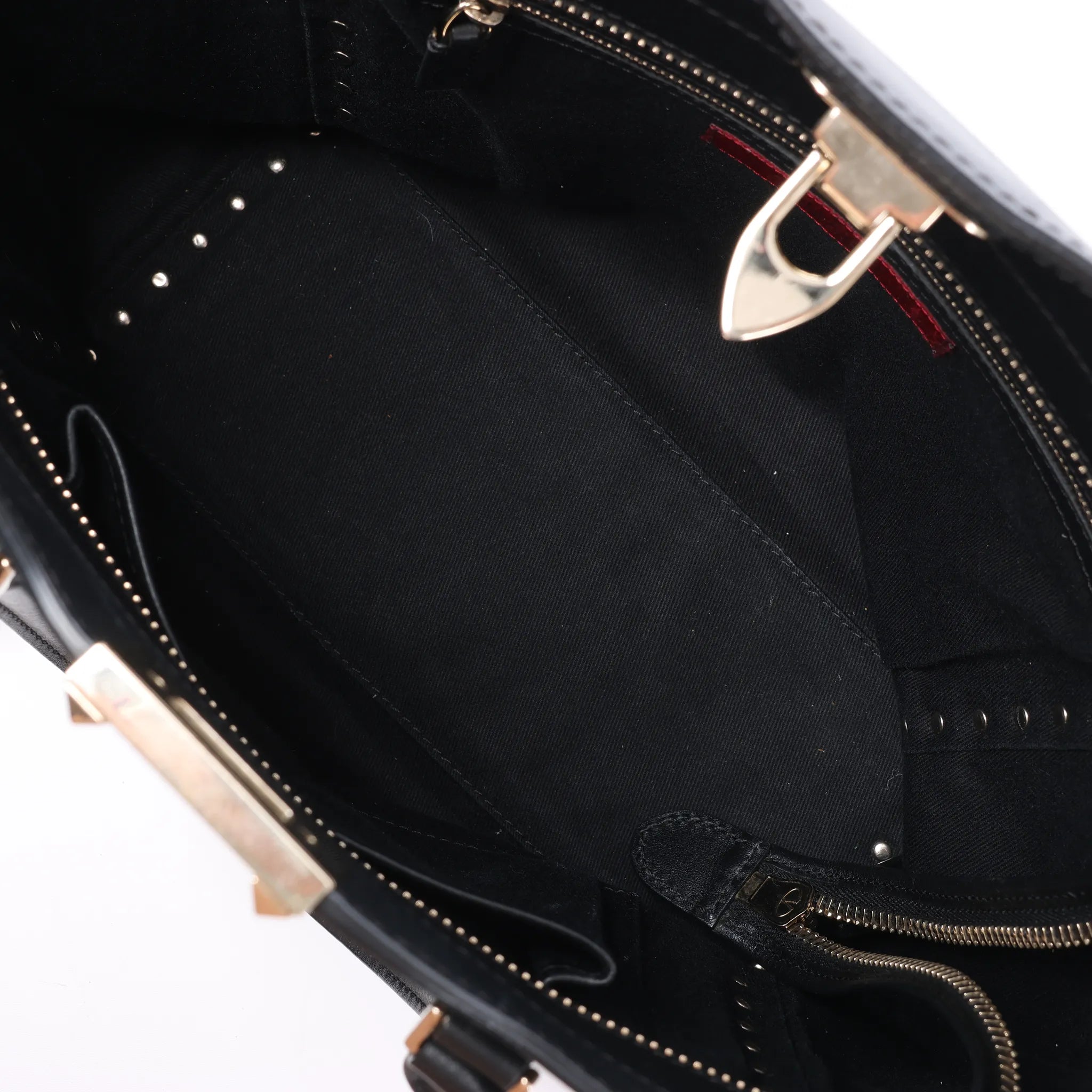 Valentino Garavani Rockstud Leather 2Way Handbag in Black