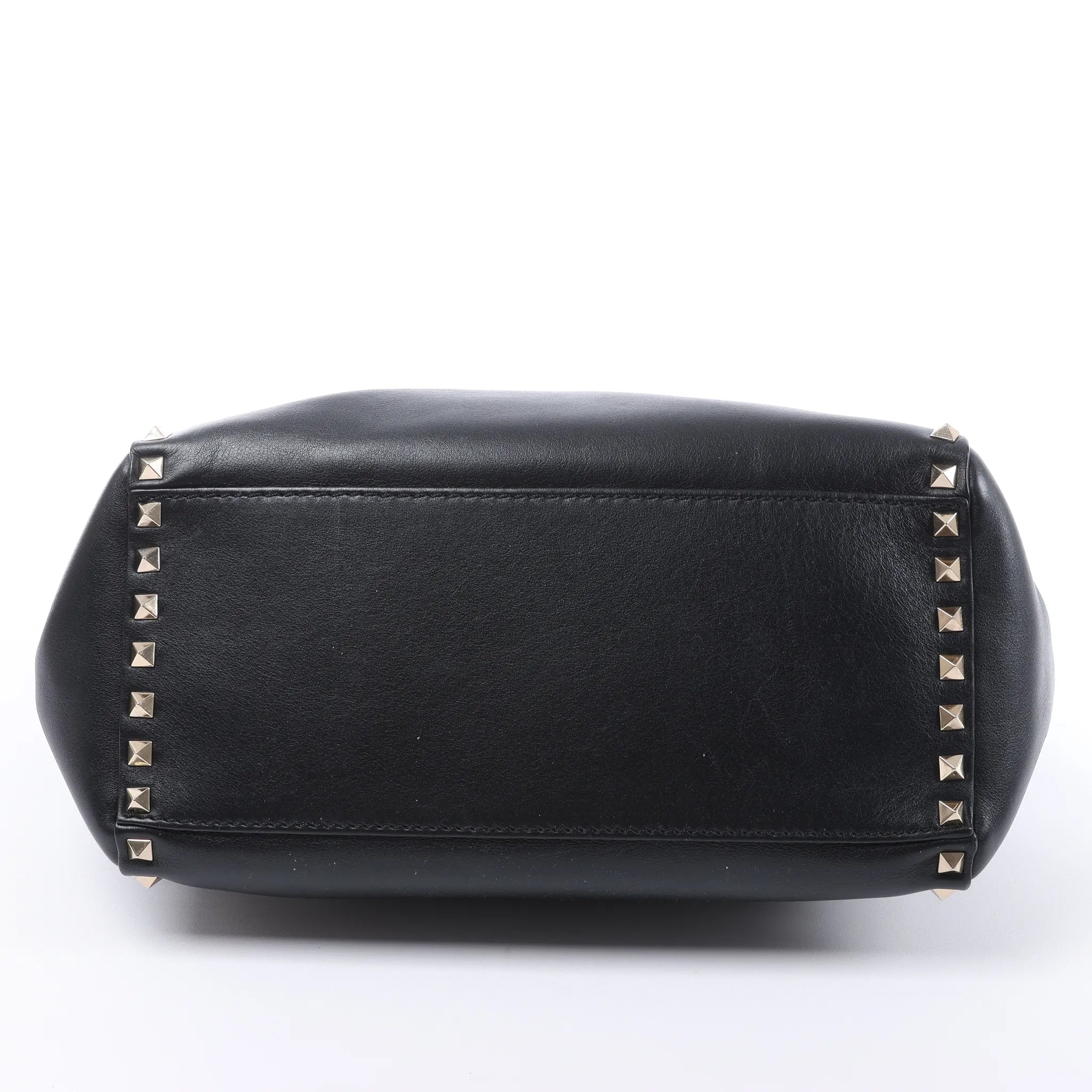 Valentino Garavani Rockstud Leather 2Way Handbag in Black