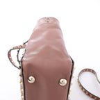 Valentino Garavani Rockstud Leather 2Way Handbag in Dusty Pink