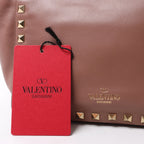 Valentino Garavani Rockstud Leather 2Way Handbag in Dusty Pink
