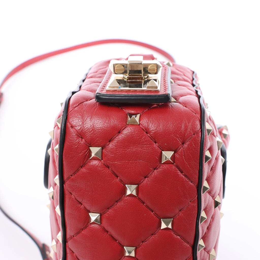 Valentino Rockstud 2Way Handbag in Red
