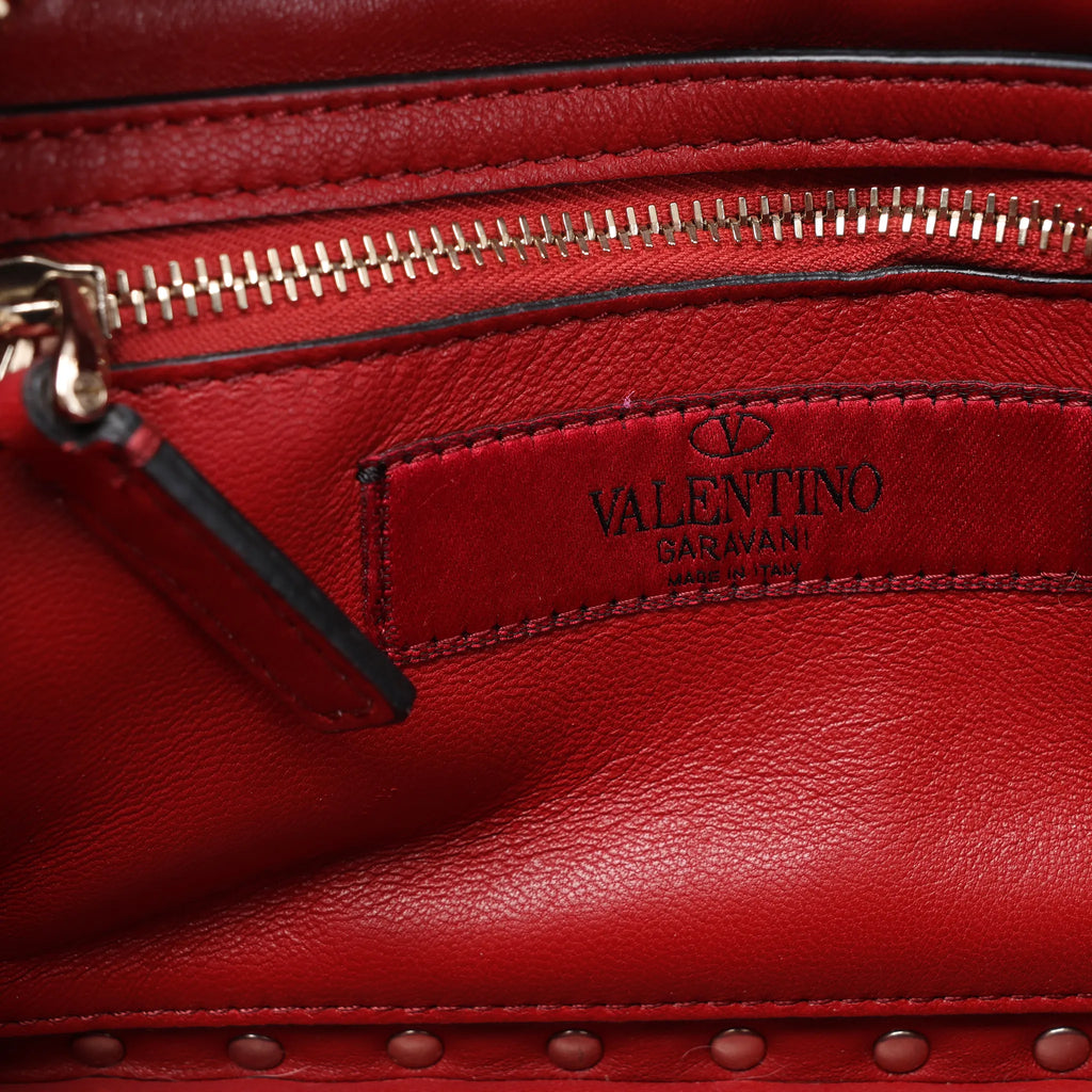 Valentino Rockstud 2Way Handbag in Red