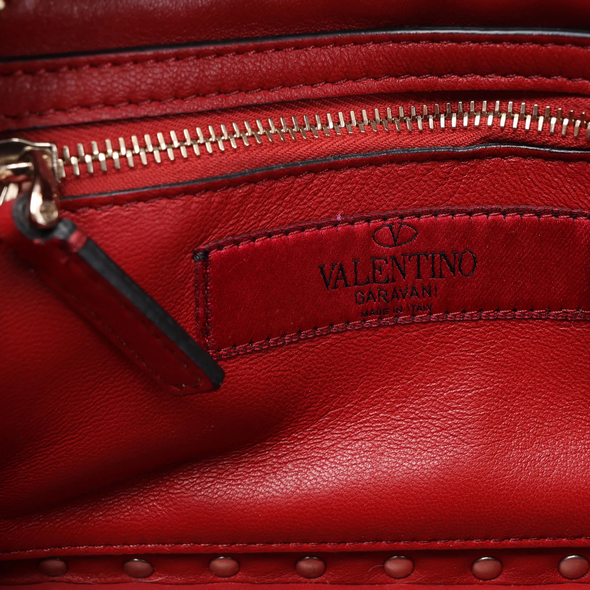 Valentino Rockstud 2Way Handbag in Red