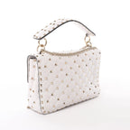 Valentino Rockstud Spike VLTN Chain 2Way Shoulder Bag in White